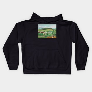 grandma moses - Grandma Moses Goes to the Big City Kids Hoodie